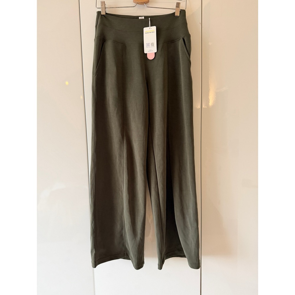 SHEIN GLOWMODE Wide Leg Pants Olive Green NWT Size L
